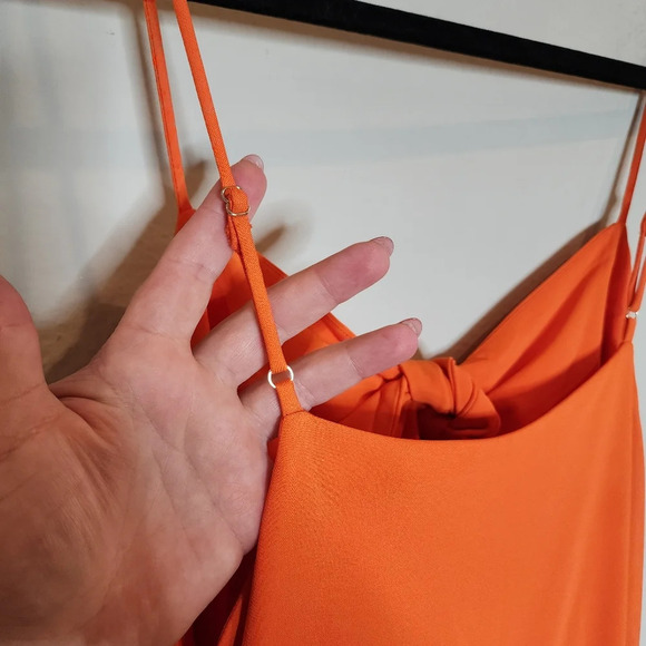 NWT Lita By Ciara Orange Cutout Flare Jumpsuit Viscose women's size XXL - Picture 7 of 14